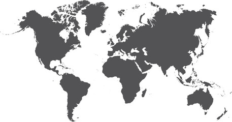 Fototapeta na wymiar vector illustration of gray colored world map