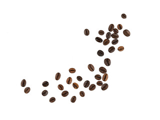 Abstract coffee bean for background isolated