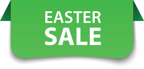 EASTER SALE - green colored sticker banner