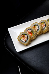 delicious sushi prepared by the chef
