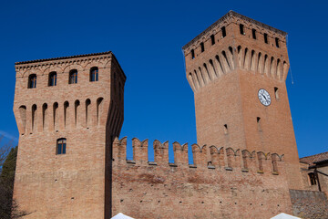 historic center formigine the medieval castle with towers and ramparts