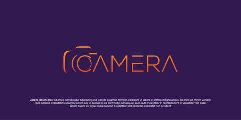 Abstract Camera Logo with C Initial