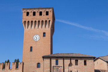 historic center formigine the medieval castle with towers and ramparts © francescodemarco