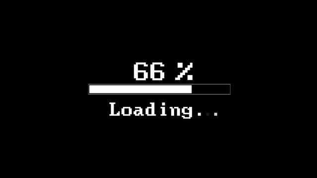 COMPUTER HACKED Text Animation and Loading Bar, Alpha Matte and Overlay, Loop
