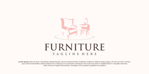 minimalist furniture logo design style collection