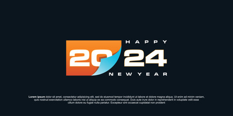 Vector 2023 to 2024 logo text celebration design template suitable for banner website poster or greeting card