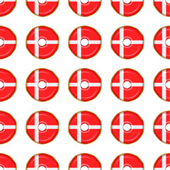 Pattern cookie with flag country Denmark in tasty biscuit