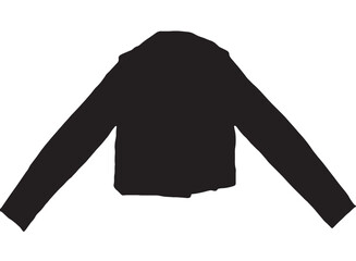 Jacket silhouette vector illustration. Flat design jacket.