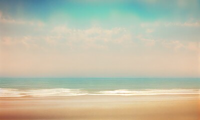 Fototapeta na wymiar Seascape abstract beach background, sea and sky, generative AI