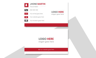 Business card template with abstract geometric elements. Modern corporate concept card design vector set