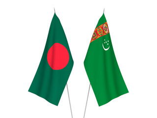 Bangladesh and Turkmenistan flags