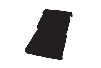 Empty cardboard box silhouette vector