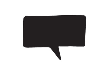 Naklejka premium Speech bubble silhouette vector design