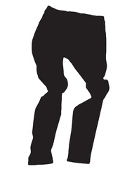 Vertical pant or jean silhouette vector