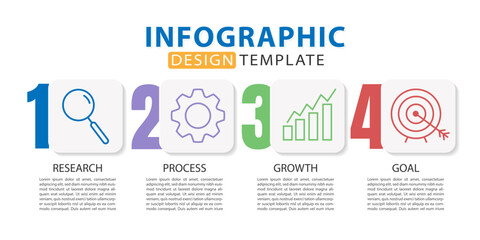 timeline, infographics, 4, step, diagram, infograph, four, number, chart, process, vector, graphic, element, design, graph, template, icon, schedule, business, layout, presentation, flow, line, simple