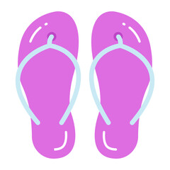 A casual footwear with two stripes, download this icon of flip flops