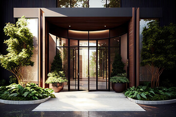 Entrance of a modern building