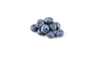 Blueberries on white background