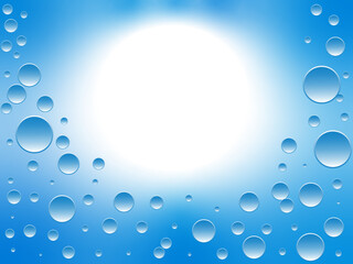 Beautiful aqua-white abstract background illustration