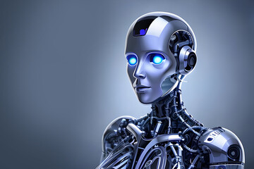 Graphic Concept of Cybernetics and Artificial Intelligence robotic Technology brain . Generative AI