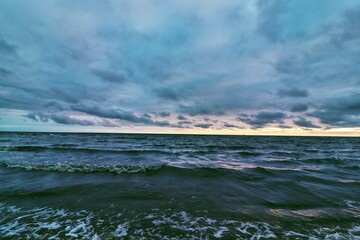 storm clouds over the sea