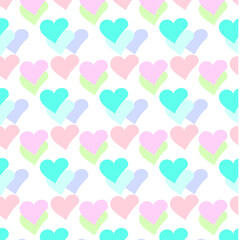Fototapeta na wymiar colorful abstract background with heart stars lined stripe retro style background