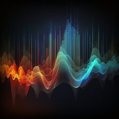 Fototapeta premium fractal realms abstraction. sound wave background