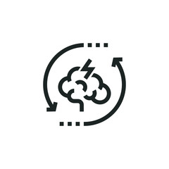 Brainstorming process icon isolated on white background