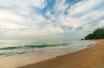 Fototapeta na wymiar Khao lak beach, famous and beautiful tourist attraction in Phang Nga, Thailand