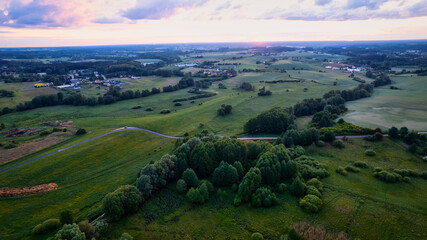 Croatia was captured in an aerial photo taken on a sunny day in Makarska on the Makarska Riviera.