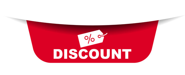 red vector illustration banner discount