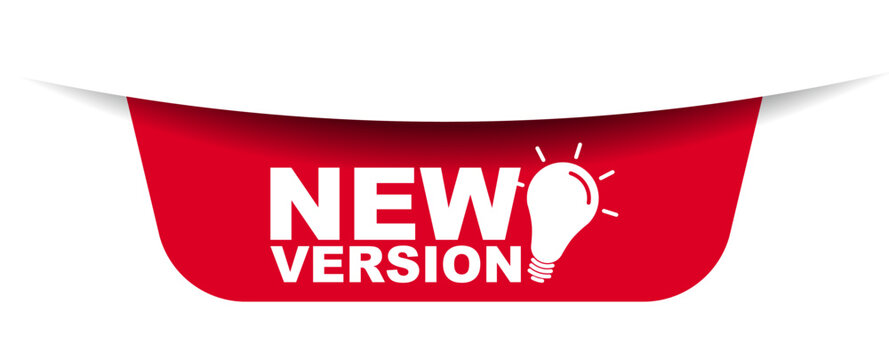 red vector illustration banner new version