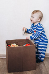 little boy playing in the children's room