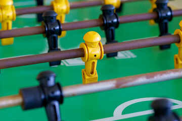 Soccer table football game with classic style wood players
