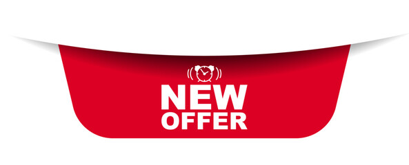 red vector illustration banner new offer