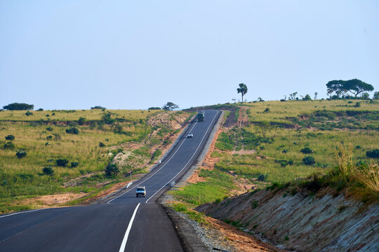 Highway Through Murchison Falls National Park, Uganda