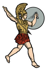 Fototapeta na wymiar Mythology idols Mars - vector illustration
