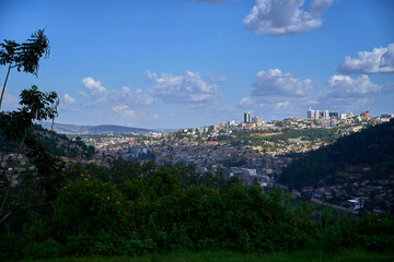 Hillside views outside Kigali, Rwanda