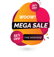 free vector flat design sale background