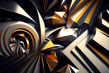 abstract 3d background, Generative Ai