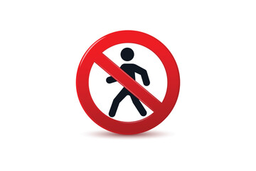 3d render of a sign not allowed