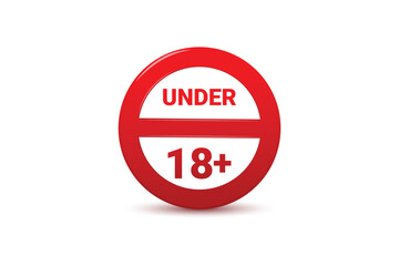Prohibited sign only for 18 and above