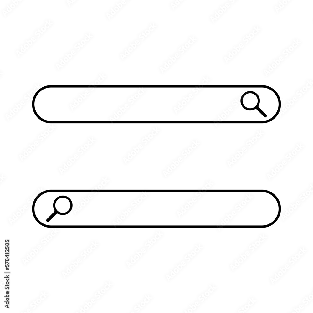 Poster search bar vector. search line vector icon for web pages and sites vector. a fashionable tape for se