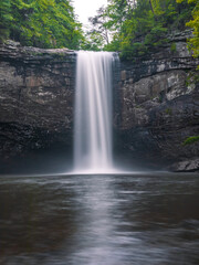 Beautiful waterfall. Long exposure photo.
