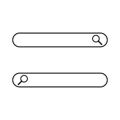 Search bar vector. Search line vector icon for web pages and sites vector. A fashionable tape for searching data on the Internet. Icon for web design and internet.