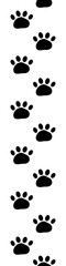 Animal paws vector icon. Walking paws background. Paw prints vector.