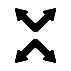 Arrows of black color at the corners vector. Curved arrow vector icon. Black cursor in two directions vector.