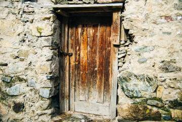 Georgia, Svaneti, Mestia - September 2019 Tourists street in the mountain town of Mestia