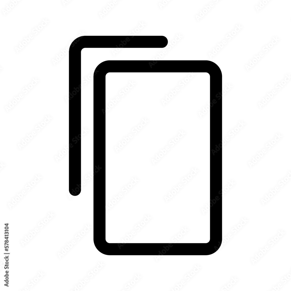 Poster copy vector icon. a multimedia icon for file copying applications. stack of paper. documents vector 