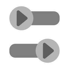Switches vector icon. Play vector icon. Web sliders icon. enable disable vector. Include exclude vector.